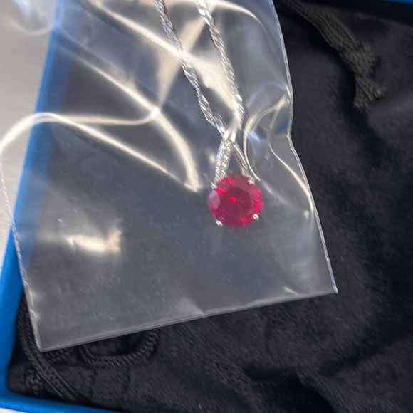 Red Lab Created Ruby Rhodium Over Sterling Silver Jewelry Set 9.67ctw - Picture 8 of 13